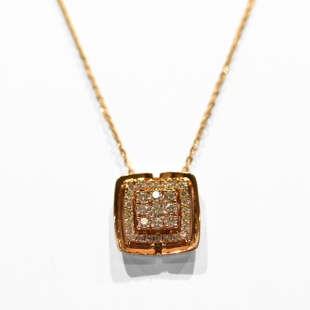 Picture of Quad Rose Gold & Diamond Necklace